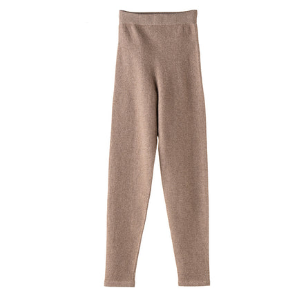 100% Pure Cashmere Leggings Cashmere Pants New Seamless One-Piece Butt-Lifting Pants Knitted Leggings Fashionable Commuting
