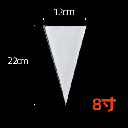 Explosion-Proof High-Pressure Disposable Piping Bag Thickeneded Transparent Spot Plastic Ldpe Environmentally Friendly Triangle Bag 50 Pieces Small Size