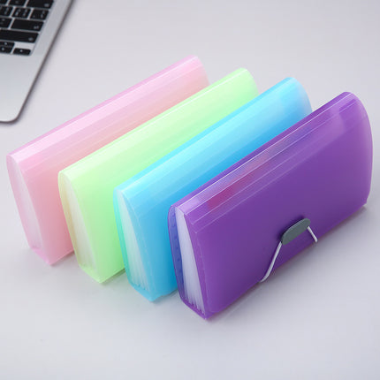 13-Compartment Mini Accordion Bag Office Storage Bag A6 Waterproof Receipt Holder Multi-Layer Document Folder Wholesale in Stock
