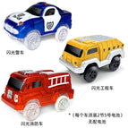 Police car + fire truck + engineering vehicle