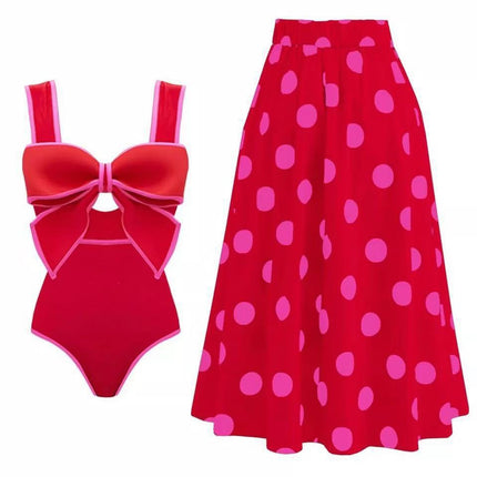 2025 Europe and the United States cross-border new bikini Amazon two-piece skirt conservative one-piece swimsuit women's in stock wholesale