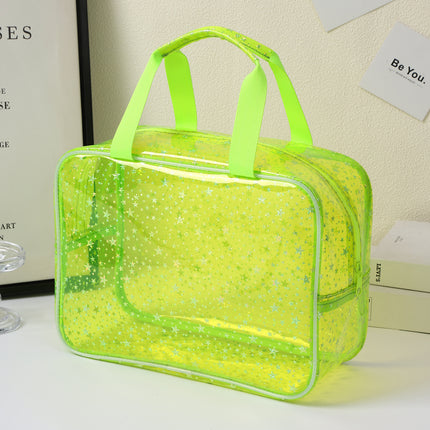 New Pvc Toiletry Makeup Brush Travel Zipper Tote Bag Cosmetic Small Star Makeup Bag Convenient and Large Capacity