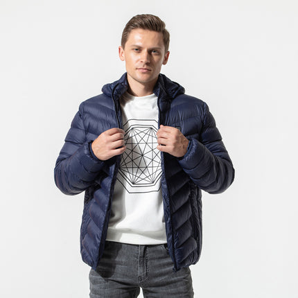 Cross-border Explosions Heating Cotton Clothes Men's Nine-zone Hooded USB Heating Long-sleeved Women's Intelligent Constant Temperature Heating plus size Cotton Clothes