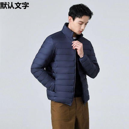 2024 New Style Lightweight Cotton Western Style Clothing Men's Short Lightweight Anti-Season Light Warm Jacket Fashionable Stitching