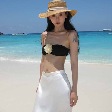 Sexy Tube Top Bikini Swimsuit Women's Low Waist Briefs 2025Ins Sexy Style Vacation Aliexpress Bikini