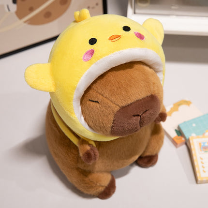 Cross-Border] Capybara Capibala Doll with Headgear Animal Backpack Plush Toy Girl Doll Rag Doll