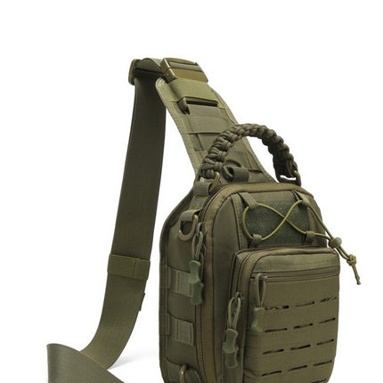 Explosive Outdoor Tactical Chest Bag Multifunctional Waterproof Camping Chest Bag Men's and Women's Shoulder Bag Crossbody Bag Mountain Climbing Fishing Bag