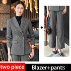 grey blazer+pants / 2 XL