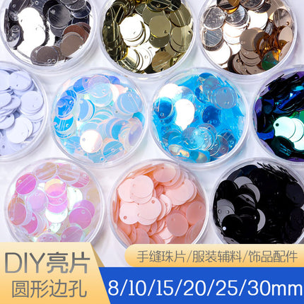 15mm round side hole bright piece hanging piece dance clothing bags and other clothing accessories diy accessories belly dance decorative piece