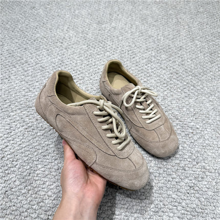 Women's Casual Flat Shoes with Laces, 2025 Autumn and Winter New Retro Versatile Comfortable Sneakers, De Xun Shoes