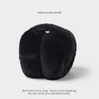 Hair bar soft rabbit velvet-black