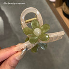 2 # rice clip green flowers