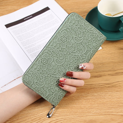 [Event Promotion] New Trendy Embossed Single Pull Women's Wallet Clutch Zipper Multi-Card Slot Women's Bag Ready in Stock