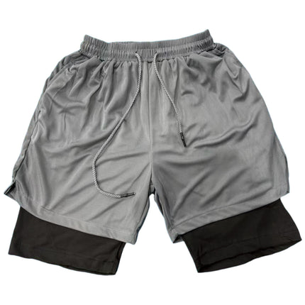 Cross-Border Foreign Trade Amazon Ice Silk Quick-Drying Mesh Double-Layer Casual Shorts Men's Breathable Fitness Sports Beach Pants