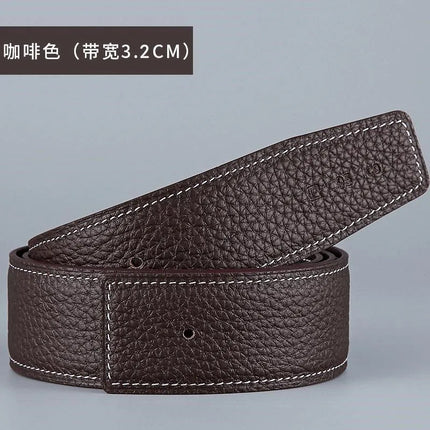 Guangzhou belt manufacturers spot wholesale headless layer cowhide smooth buckle leather pure cowhide pants belt does not take the lead