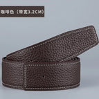 3.2 black/coffee (double-sided litchi pattern car white line) / 105cm