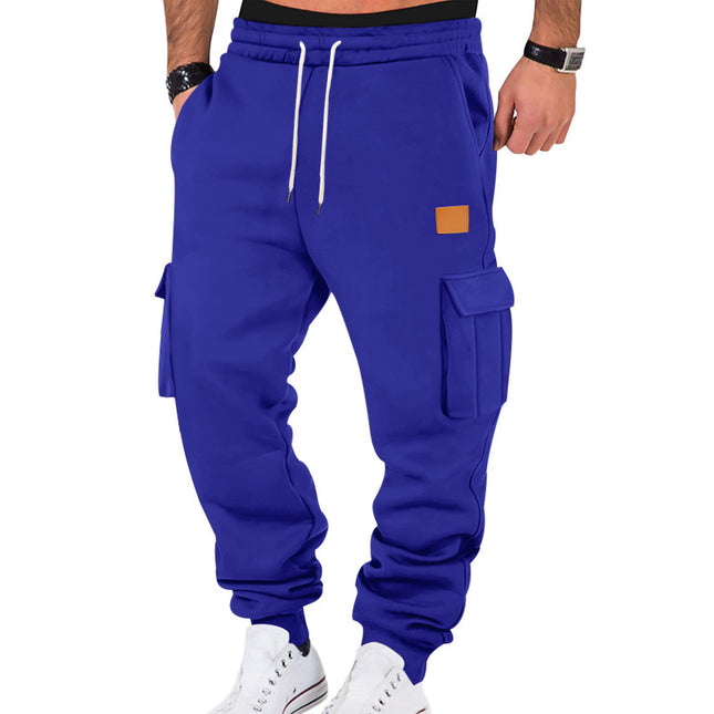 Cross-Border American Style New European and American Men's Autumn and Winter Sports Casual Long Pants Men's Sports Multi-Pocket Cargo Pants Sweatpants Men