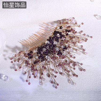 Yixing High-End Fashion Crown Hair Accessories Fashionable Elegant Cold Style Hair Comb Cross-Border Supply Wholesale A326