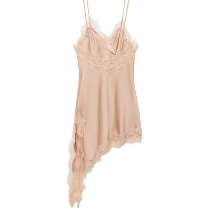Cross-Border Women's Clothing Wholesale 2025 Summer New European and American Style Suspender Lace Irregular Hem Dress