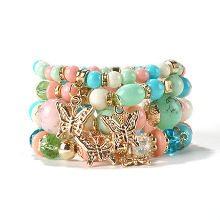 European and American Cross-Border Hot-Selling New Bohemian Bracelets Creative Tassel Multi-Layer Beaded Bracelets Fashion Jewelry