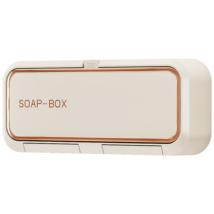 Wall-Mounted Soap Holder, Creative Punch-Free Soap Box for Home Bathroom, Flip-Top Drainage Storage Rack for Export