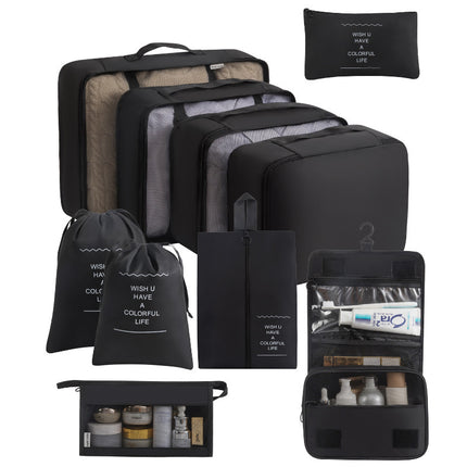 Cross-border Travel Storage Bag Ten-piece Set Business Travel Storage Bag Large Capacity Storage Bag Waterproof Travel Storage Bag