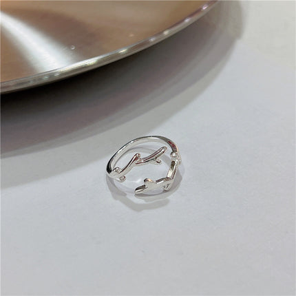 s925 sterling silver plated ring Women's wholesale niche women's high-end sense ins style simple ring light luxury retro ring wholesale