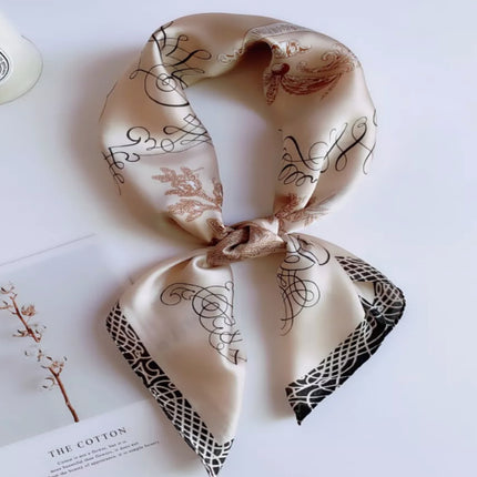 70 Silk Scarf Square Scarf High-end Korean Style Fashion All-match Professional Silk Small Scarf Retro Printed Silk Scarf for Women