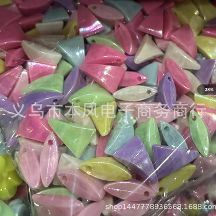 Acrylic light color plated AB colorful diy children beaded material candy AB colorful beads jewelry accessories