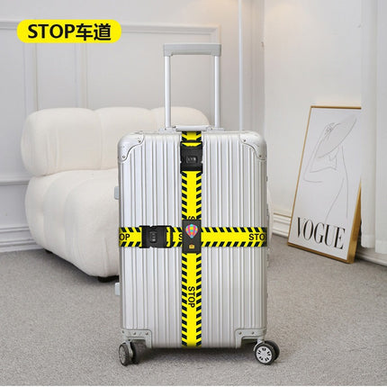 Luggage cross double password strap luggage case locking and fastening strap trolley case explosion-proof strap polyester printed strap
