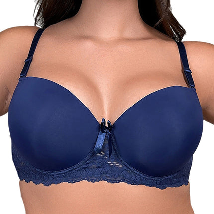A cross-border new European and American cup double-breasted steel ring lace underwear adjustable plus size bra bra bra