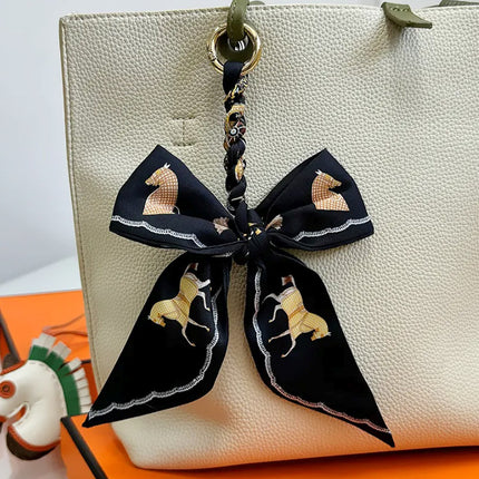 High-grade Handbag Handle Ribbon Bag Handle Handle Accessories Silk Scarf Handbag Tie Bag with Decorative Ribbon Pendant