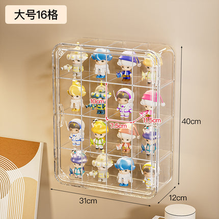 Wall-mounted Bubble Mart Hand-held Storage Box Dustproof Transparent Magnetic Door Blind Box Display Cabinet Grain Display Box