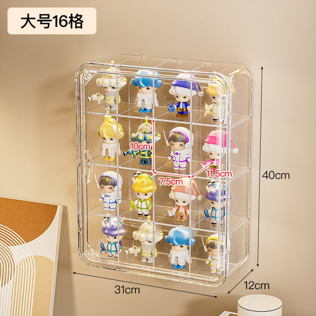 Wall-mounted Bubble Mart Hand-held Storage Box Dustproof Transparent Magnetic Door Blind Box Display Cabinet Grain Display Box