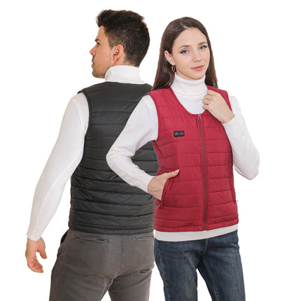 Winter Cross-border Intelligent Heating V-collar Base Vest Graphene Whole Body Constant Temperature Electric Heating Warm Heating Vest