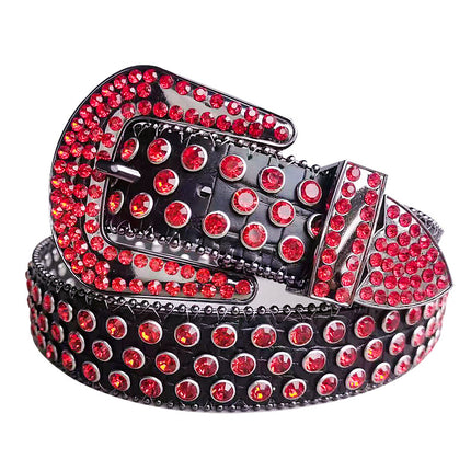 Women's Belt with Rhinestone Inlay Decoration, Versatile for Jeans, Bbsimon Belt Manufacturer Wholesale, Personalized and Trendy