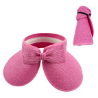 Rose red / One size fits all straw hat (56-60cm)