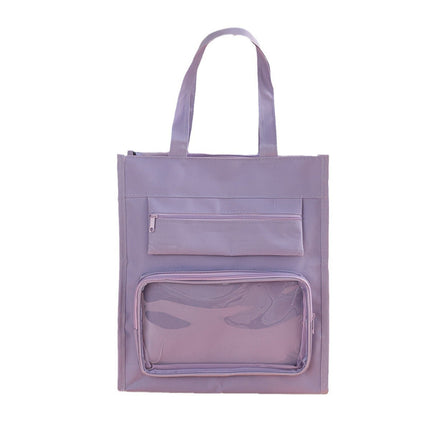 Primary school students tutorial bag canvas portable carrying book bag large capacity art homework bag holiday tutorial file bag wholesale