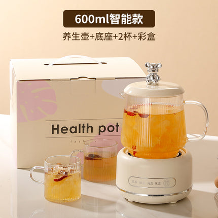 Health pot household multi-functional full glass tea cooker kettle small office flower teapot insulation electric Cup