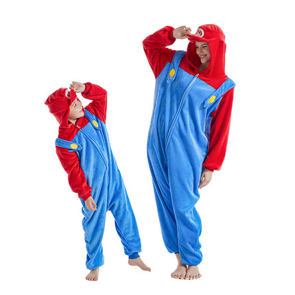 Autumn and Winter Flannel Toilet Edition Animal Cartoon One-piece Pajamas New Clown Performance Warm Home Clothes Mixed Batch