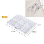 1 transparent 6-compartment jewelry box