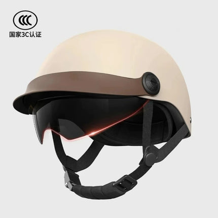 3C certification electric battery car helmet ladies summer sunscreen breathable safety helmet motorcycle riding helmet four seasons half helmet