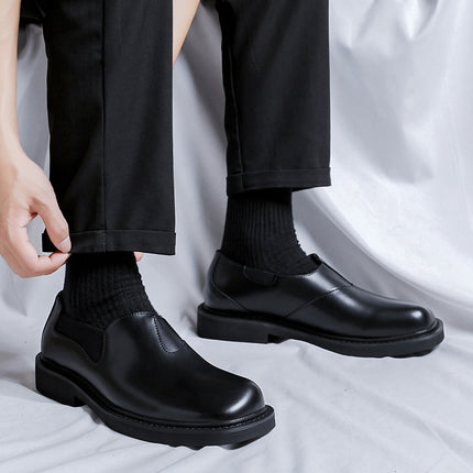 Summer Men's Leather Shoes, One-Legged Commuting to Work and Driving, Breathable Business Formal Wear, Non-Slip, Deodorant and Waterproof Chef Leather Shoes