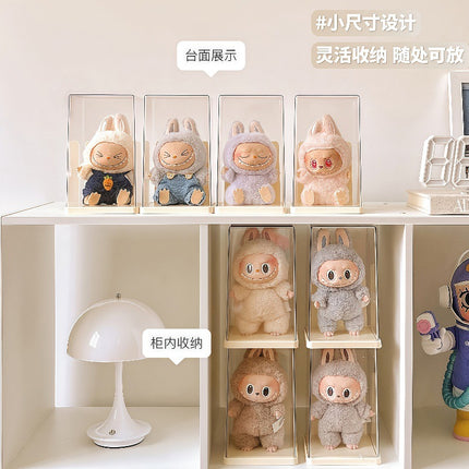 Labubu Transparent Display Box Single Stackable Labubu Vinyl Storage Box Hand-held Doll Blind Box Storage Rack
