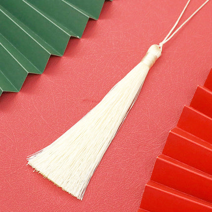 13cm Closed Tassel Fan Accessories Chinese Style Fan Pendant Bookmark Clothing Hanging Spike Accessories Jewelry Decoration Tassel