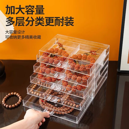 Transparent Drawer Type Bracelet Storage Box Bracelet Jewelry Jewelry Box Buddha Beads Bodhi Beads Display Box