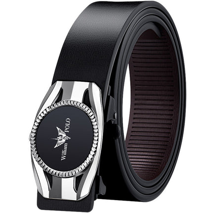 Emperor Paul Belt Men's Genuine Leather Belt Alloy Buckle Waistband Guangzhou Belt Men's High-End Wholesale