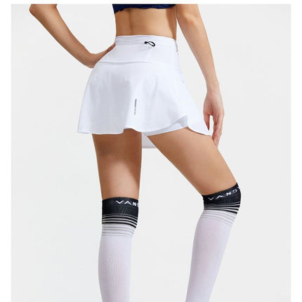 Women's Quick-Dry Zipper Skirt Morning Running Mobile Phone Sports Skirt Loose Casual Anti-walking Marathon Tennis