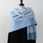 Double sided - sky blue and white / 200*67cm (360g)