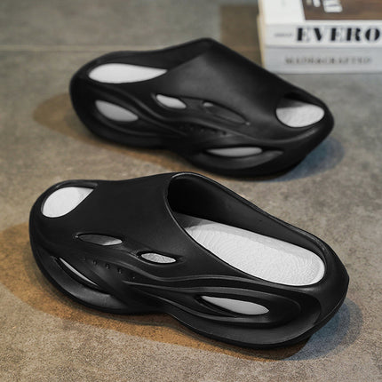 2025 New Open-Toe Eva Casual Comfortable Breathable Fashionable Flat Simple Versatile Everyday Couple Slippers